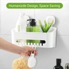 LUXEAR Suction Cup Shower Caddy - No Drilling Removable Shelf