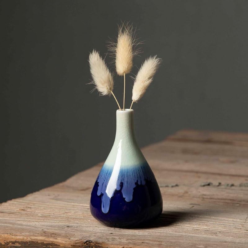 Daittin 3-Piece Ceramic Vase Set - Small Bud Vases for