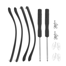 KOMBIUDA 2pairs Eyeglass Repair Kit Replacement Temples Screws Nose Pads and Screwdrivers for Easy Eyewear Maintenance and Adjustments