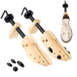 Two way Wooden Shoes Stretcher,Shoe Trees Adjustable Length & Width for Men and Women.(Man's Size 9 -13 Woman's Size 10-13.5)