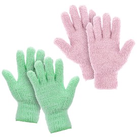 Aster 2 Pairs Microfibre Dust Gloves, Washable Cleaning Gloves, Coral Fleece, Dusting Cleaning Gloves for Kitchen, Home, Blinds, Lamps, Furniture and Hard to Reach Corner Gaps