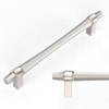 Amerdeco 10 Pack Brushed Satin Nickel Cabinet Pulls 5 Inch(128mm)