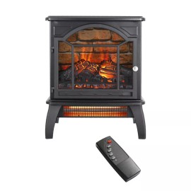 Cambridge 18 Inch 3D Flame Electric Infrared Quartz Fireplace Stove with Remote Control