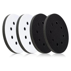 4 PCS Upgraded Foam Sanding Pads for Orbital Sander,125mm 8 Holes Soft Orbital Sander Pads,Sponge Polishing Buffing Pad Discs for Drill,Impact Resistant Low Noise (Black,White)