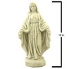 Traditional Virgin Mary Statue: Solid Durable Stone Statue with Distressed