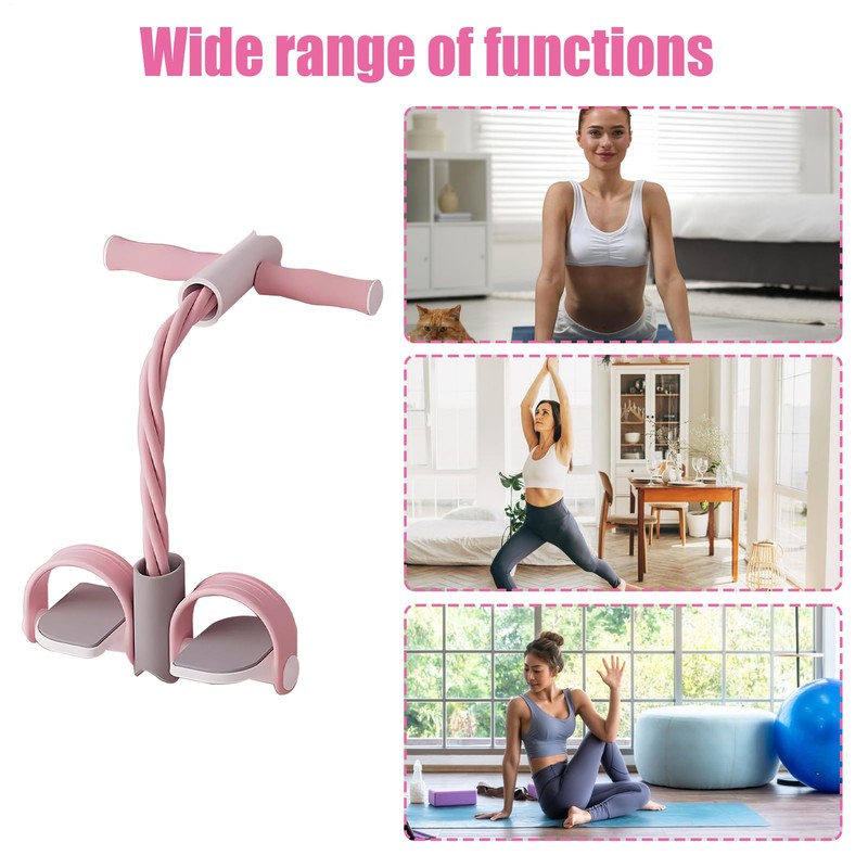 Elastic Sit Up Pull Rope - Tension Foot Pedal for