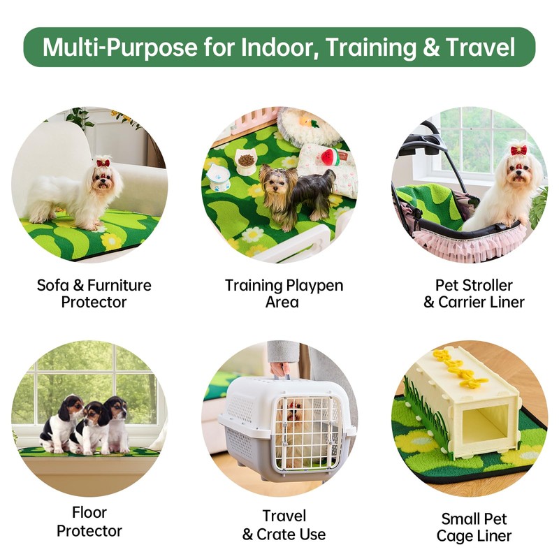 Reusable Puppy Pads for Small Dogs, Washable Pee Pads with