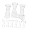 BUGUUYO 10pcs Transparent Double Jigger Cocktail Measuring Cup with Clear