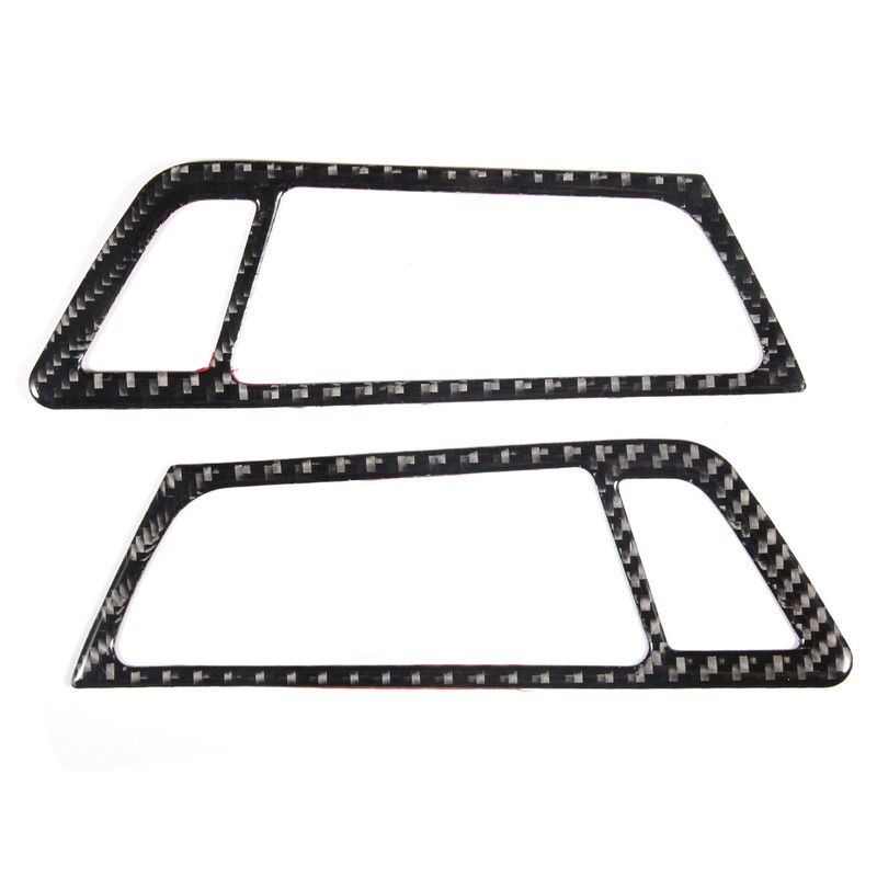 4Pcs Carbon Fiber Car Interior Door Handle Frame Cover Trim
