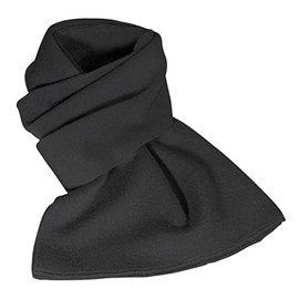 HANSEHELD Knitted scarf made of 100% virgin wool, merino wool scarf, fine knit scarf, 100% wool (merino), mulesing-free, made in Germany, black