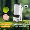 Grampus 60x-200x LED Pocket Microscope Portable Handheld STEM Toy for