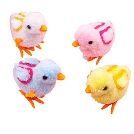 Lanhuiddup 4Pack Easter Jumping Chick Wind-up with Wings,Egg Hunt for Easter (Wings, M)