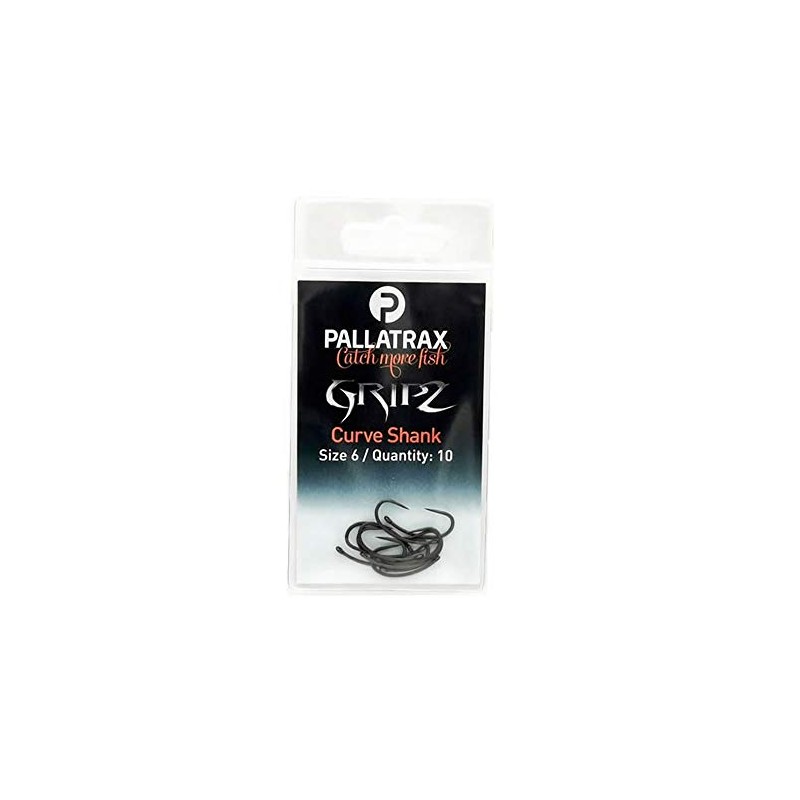 Pallatrax Gripz Curve Shank Fishing Hooks - Carp Fishing Hook