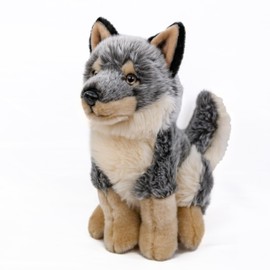 Teddys Rothenburg Cuddly Toy Wolf Sitting Grey/Beige 28 cm Plush Wolf Plush Toy