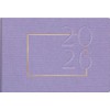 rido/idé Septimus 2026 Pocket Calendar "Lavender" | A6 Landscape Textile