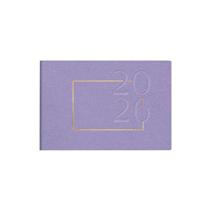 rido/idé Septimus 2026 Pocket Calendar "Lavender" | A6 Landscape Textile
