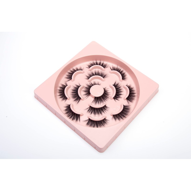 False Eyelashes, 7 Pairs, 4D Fake Lashes, Natural False Eyelashes,