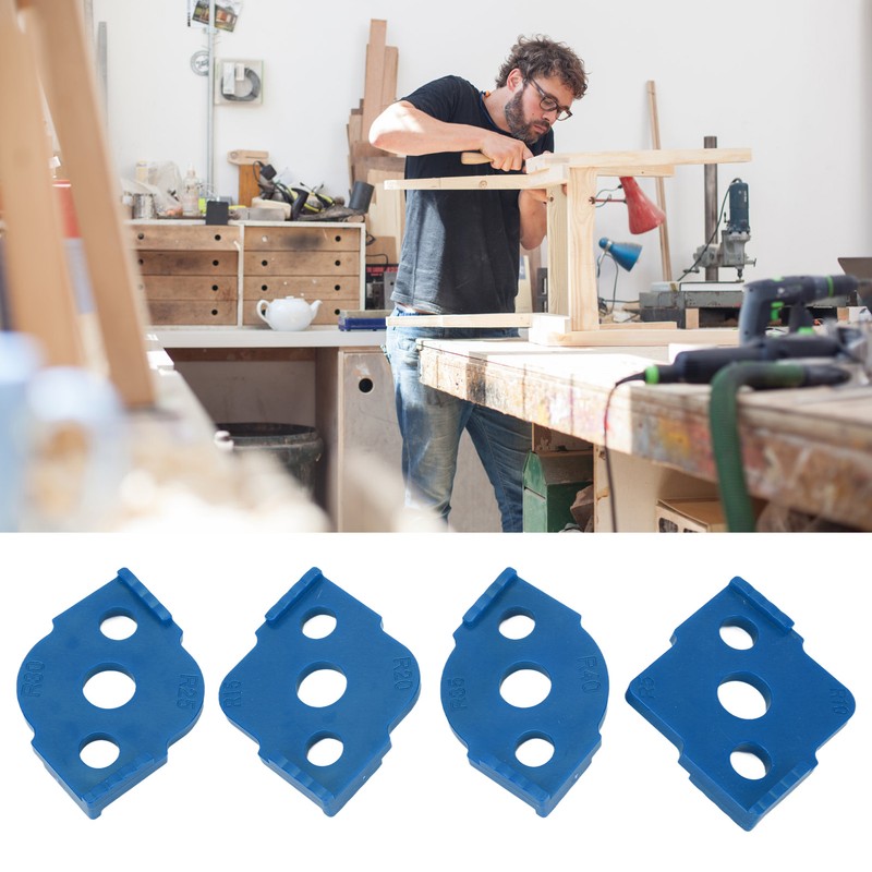 4PCS R Corner Templates Round Angle Radius Jig Routing Template