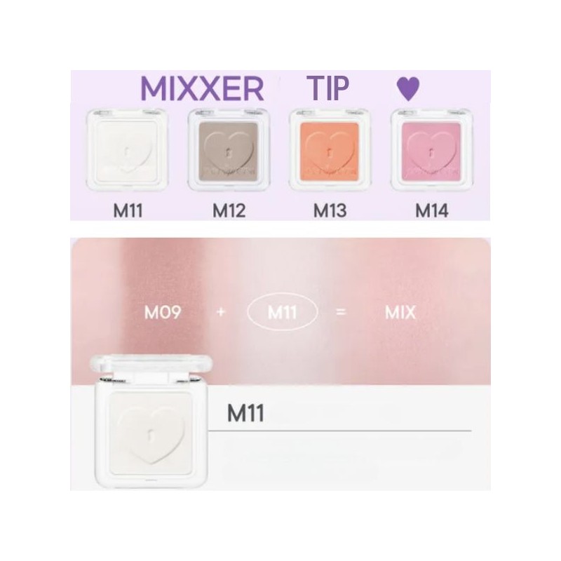 PERIPERA Heart Pocket Single Shadow 2color Set, Color1#$%Color2:M12 Carving with