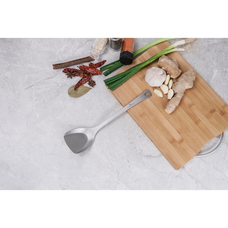 Boundless Voyage Titanium Spatula Food Turner Lightweight Food Grips Cooking