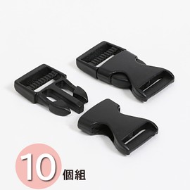 Astro Buckle & Adjuster 20mm, 10-Piece Set, Black, Craft DIY Handmade Belt Bag Parts, Repair Replacement 888-40