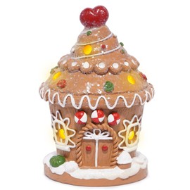 Hodao Christmas Day Party Figurines Decoration Christmas Celebration House Decor Tabletopper Christmas Tree Lighting Decoration for Party Home Christmas Holiday Cute House Gifts Decor (Brown-4)