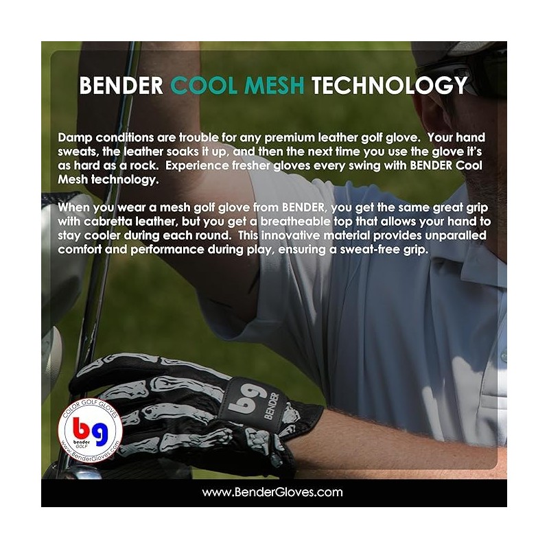 BG Bender Golf Glove | Wear On Left | (Black