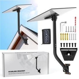 Gen 3 Starlink Mount, Adjustable Wall/Roof Mounting Kit, Compatible with V3 Starlink Standard Dish, Starlink Gen 3 Pole Mount Include Pipe Adapter, Suitable for Homes and RVs