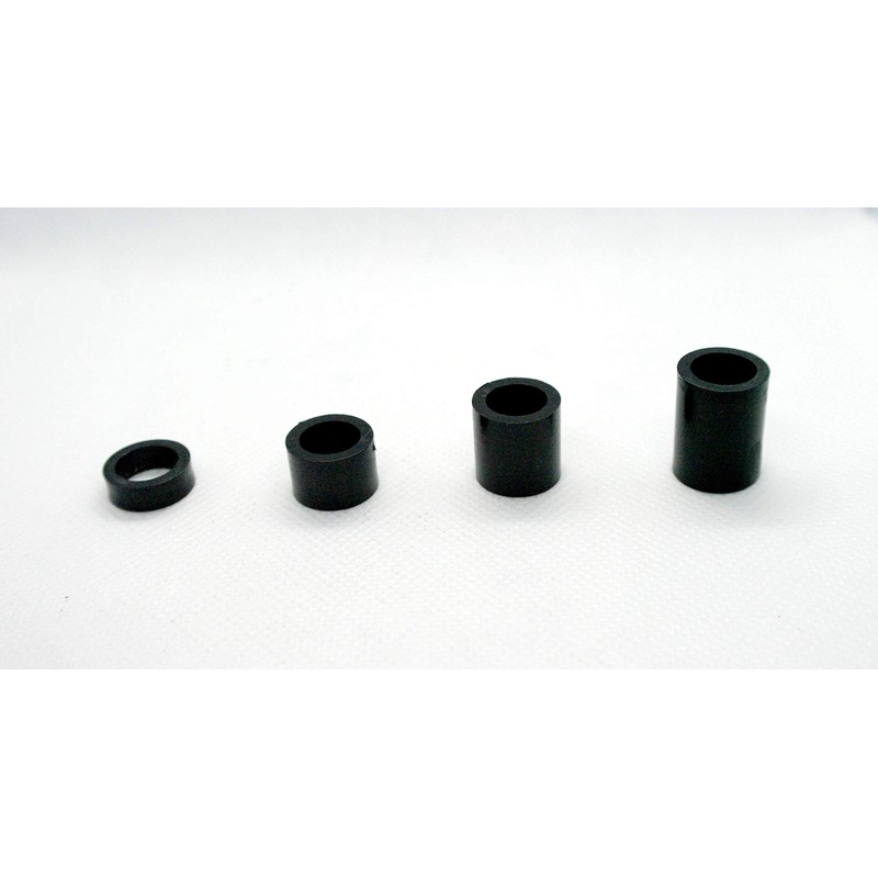Black Spacers Nylon M10 x 10mm Length, 10.4mm Inner Diameter