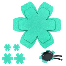 ALLY-MAGIC Pot and Pan Protectors Set, 4PCS Felt 2 Different Sizes Stacking Pan Protector Pads Non Stick Pan Dividers Pan Separators Pads Y4GDBHD