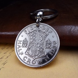 A Silver Dream 1950 Half Crown Coin Keyring