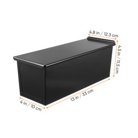 Luxshiny Pullman Loaf Pan with Lid: Non-Stick Bread Toast Box Mold with 5 Holes Design for Homemade Bread - 1.65LB Dough Capacity