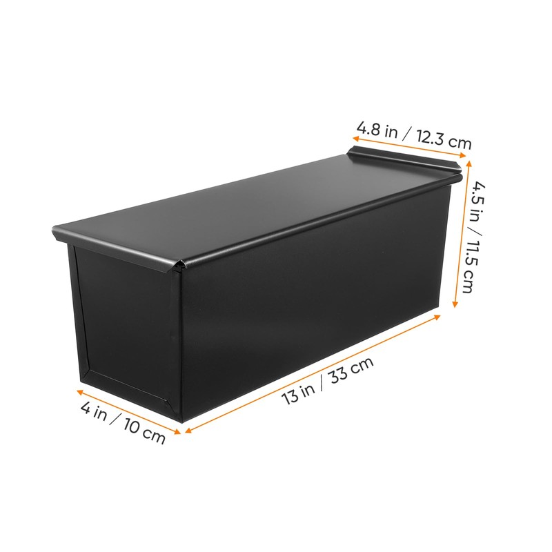 Luxshiny Pullman Loaf Pan with Lid: Non-Stick Bread Toast Box