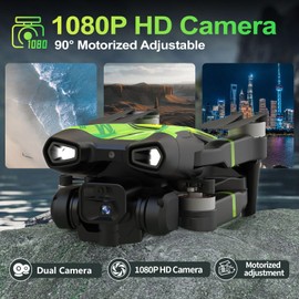 Morlyrctooy M18 1080P Mini Drone with Brushless Motor Foldable RC Quadcopter for Adults Optical Flow Positioning Headless Mode