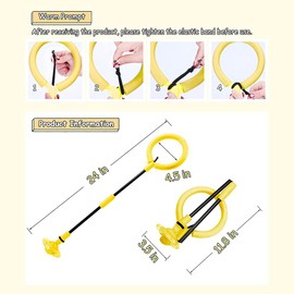 MEISHANG Swing Wheel with Light Wheel, Children's Flashing Jump Ring, Children's Flashing Jump Ring, Foot Gyro, Jumping Ball, Foldable