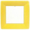 Caspari Grosgrain Square Paper Dinner Plates in Yellow - 16