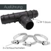 Baumaxxe PP T-piece 90° with hose nozzle connection + 3