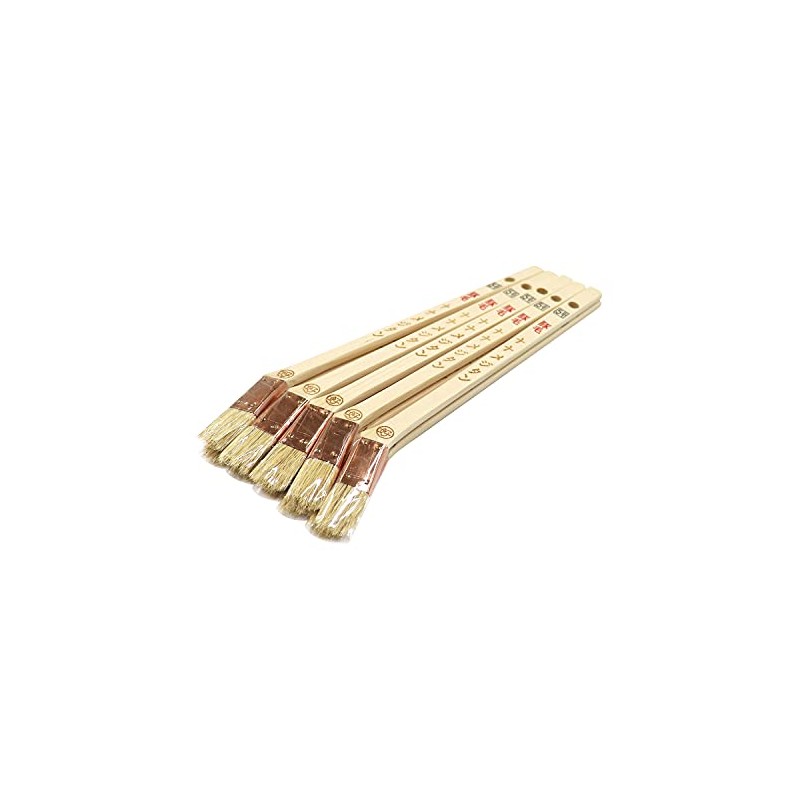 Yoshikawa Sangyo White Pig Bristle Joint Brush, Namejitane, 10 Pieces,
