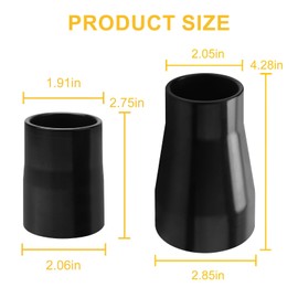 seork Table Saw Vacuum Adapter & Miter Saw Vacuum Adapter Compatible With 2 1/2 "Table Saw Outlet To 1 7/8" Shop Vac Hose and 1 3/5" Miter Saw Outlet to 1 7/8" Dust Collection Hose