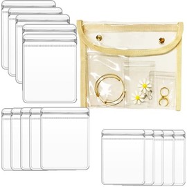 Bolsa de Organizador para joyería,Bolsas de Plástico Pequeñas con Cremallera para Joyas y Gran Bolsa de Almacenamiento de PVC,Bolsas Ziplock Reutiliza