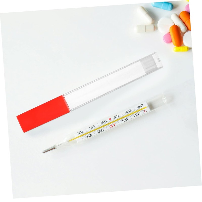 iplusmile 2pcs Plastic Thermometer Storage Tube for Adults Under Tongue