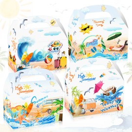 JeVenis Surf Party Supplies Surf Party Favor Boxes Bags Treat Goodie Bags Beach Summer Birthday Decoration Surfing Beach Summer Pool Parties Supplies