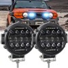 Bricologht Round 7 inch Front Bumper Spot LED Work Light