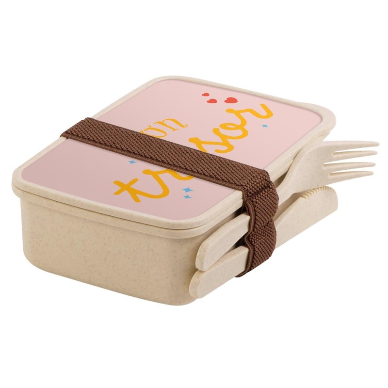 Fabulous Lunch Box with Cutlery Pink - Mon Trésor Bébé