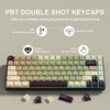 PBT Keycaps Set,Double Shot 137 Keys Cherry Profile, White Grey