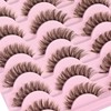 Brown Lashes False Eyelashes Natural Lashes Strips Short Eyelash Wispy