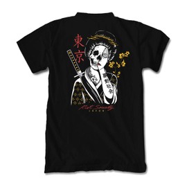 Riot Society Geisha Shame 2.0 Mens Graphic Short Sleeve T-Shirts, Perfect for Wearing Into The AM - Black, Medium