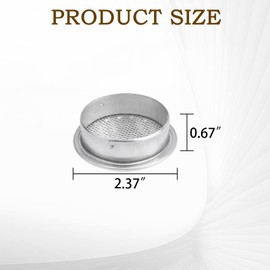 Round Aluminum Louver with Insect Screen, 2 Inches, 6-Pack