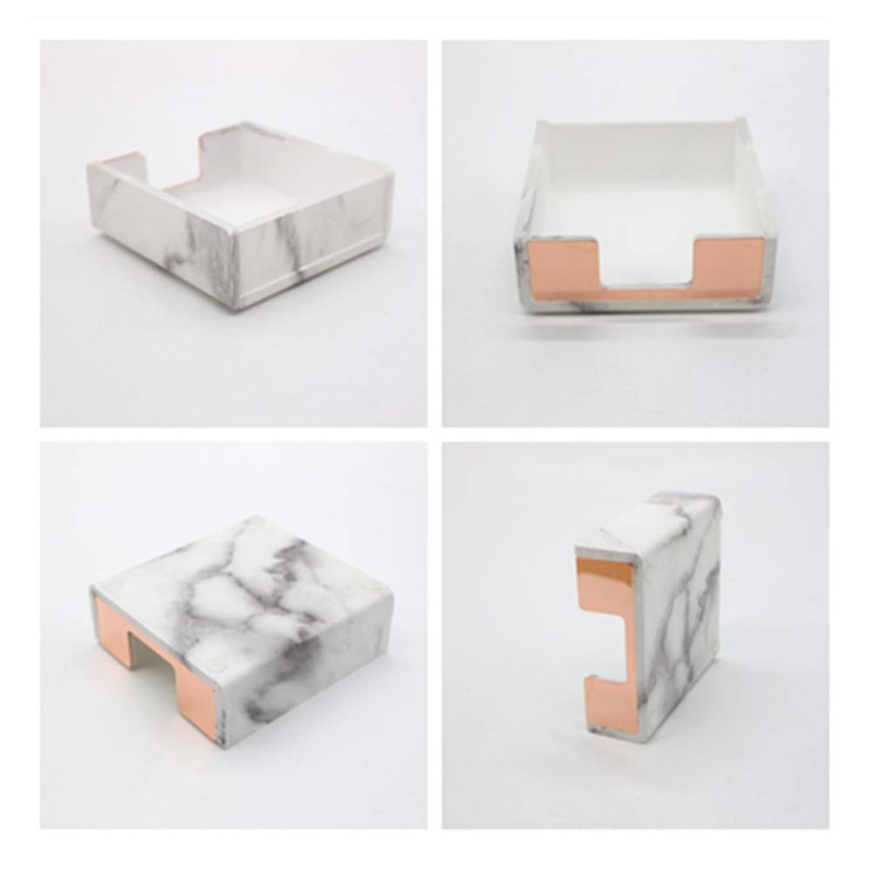 MEI YI TIAN Memo Note Cube Holder Marble Texture Notepad