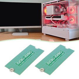 ECSiNG M.2 NGFF/NVME Length Extension Adapter 2230-2280 SSD Expansion Bracket Card Plate for PC Computer Case 50x22x0.9mm 2pcs